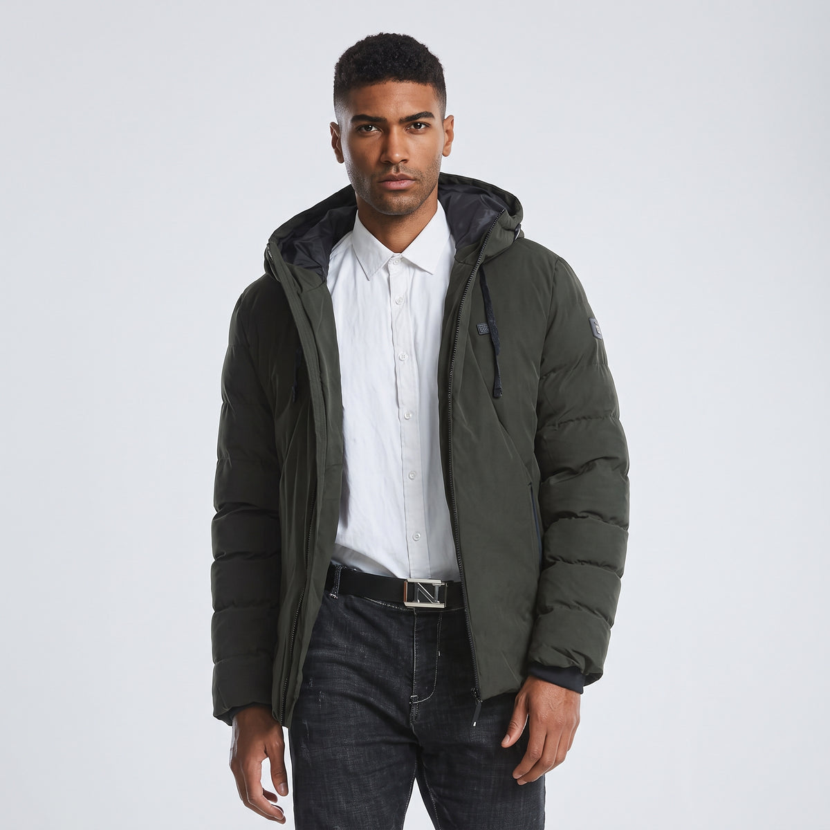Veste chauffante à capuche homme et femme – doudoune 4 zones