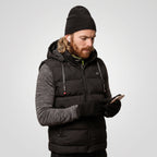 Gilet chauffant à capuche homme et femme – matelassé, 9 zones
