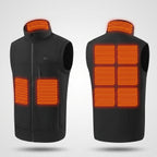 Gilet chauffant softshell homme et femme – col montant, 9 zones