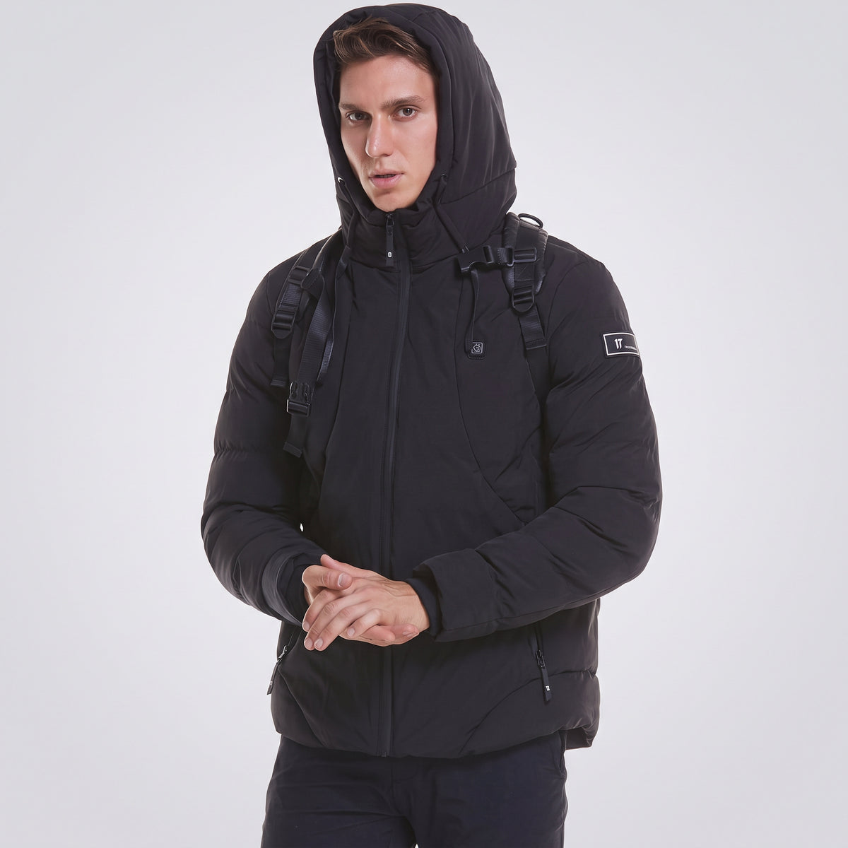 Veste chauffante à capuche homme et femme – doudoune 4 zones