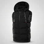 Gilet chauffant à capuche homme et femme – matelassé, 9 zones