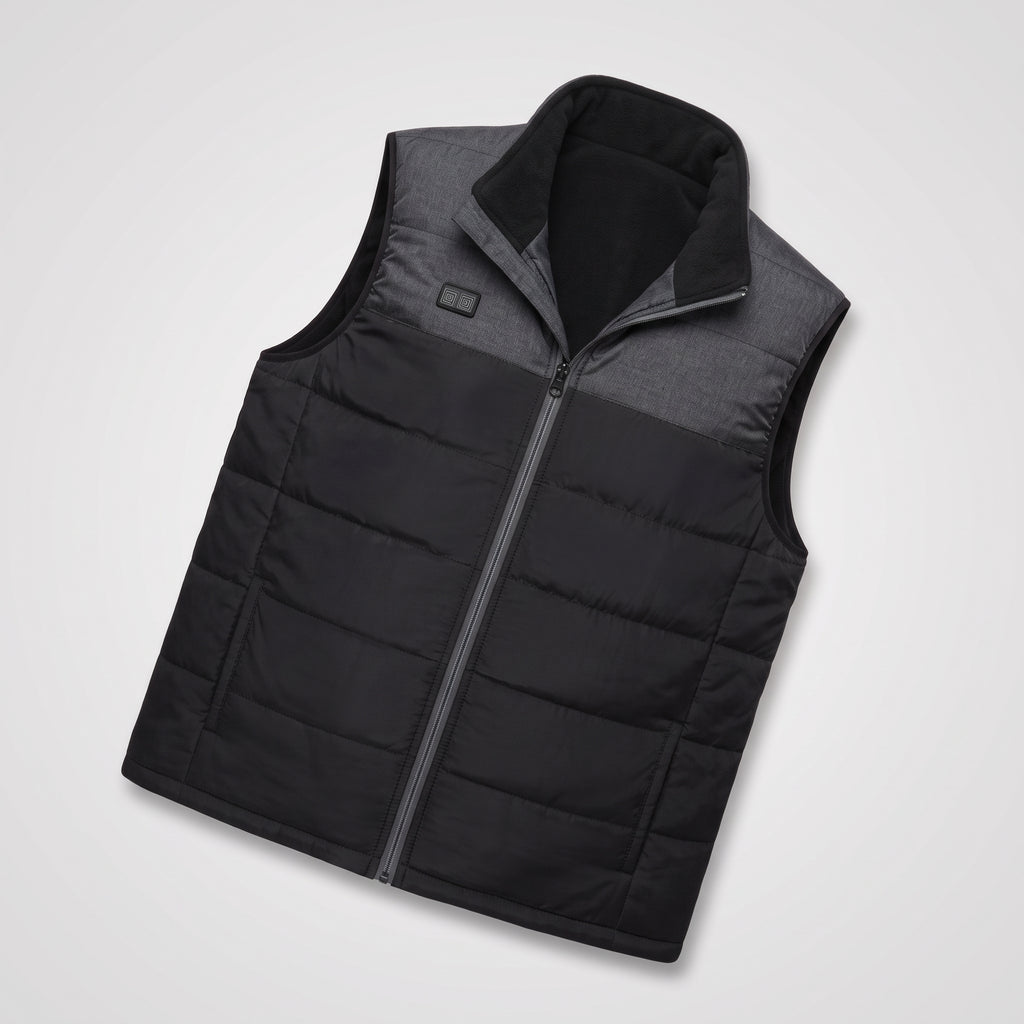 Doudoune sans manches chauffante homme – 9 zones, gris