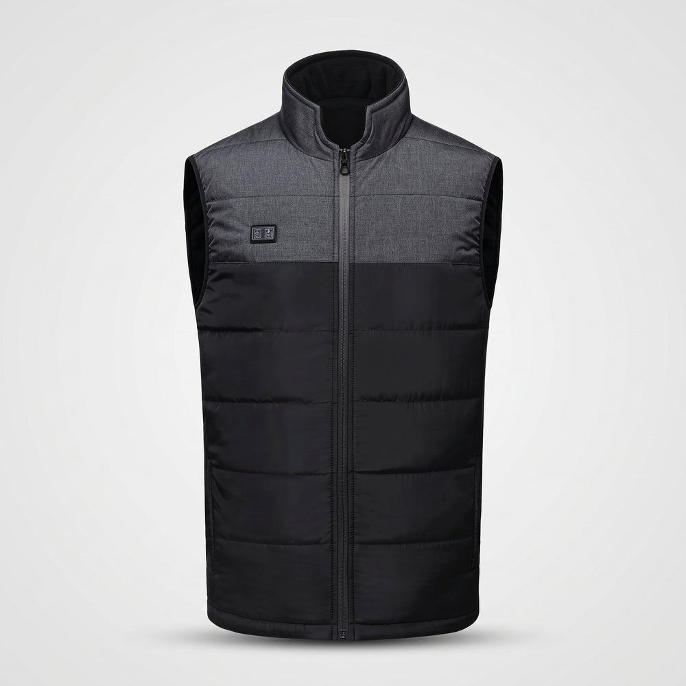 Doudoune sans manches chauffante homme – 9 zones, gris