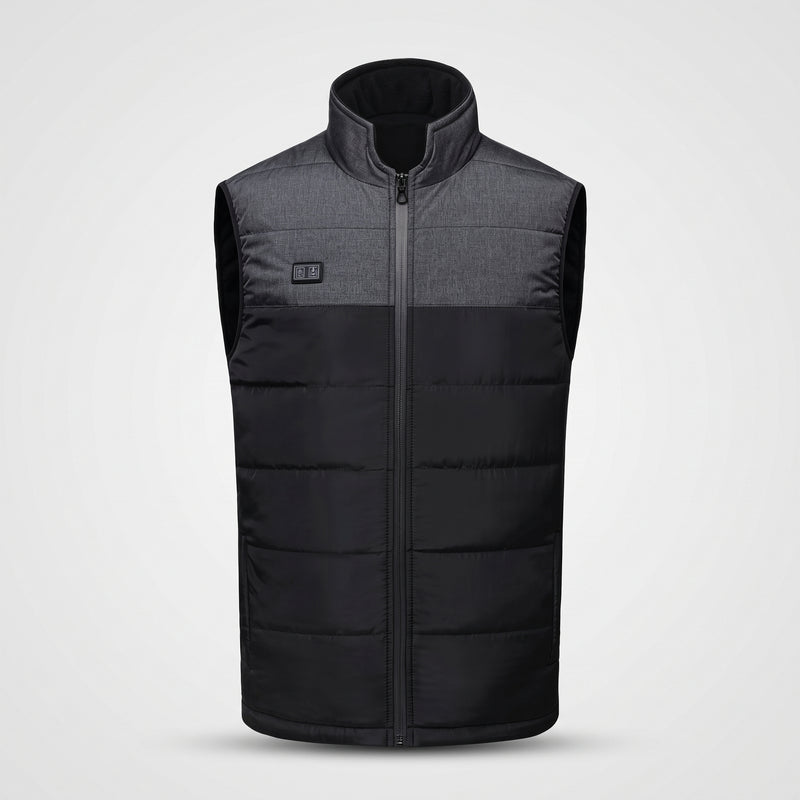 Doudoune sans manches chauffante homme – 9 zones, gris