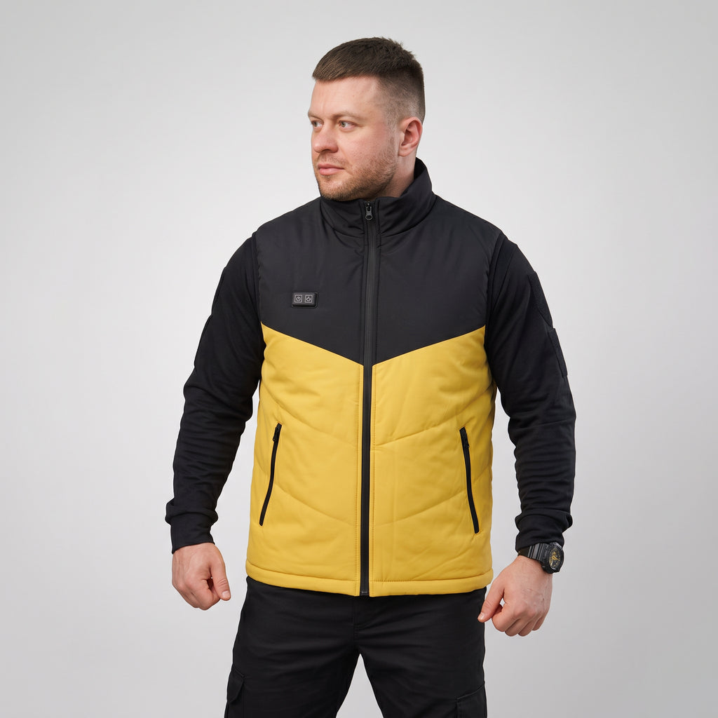 Doudoune sans manches chauffante homme – coupe ample, 11 zones