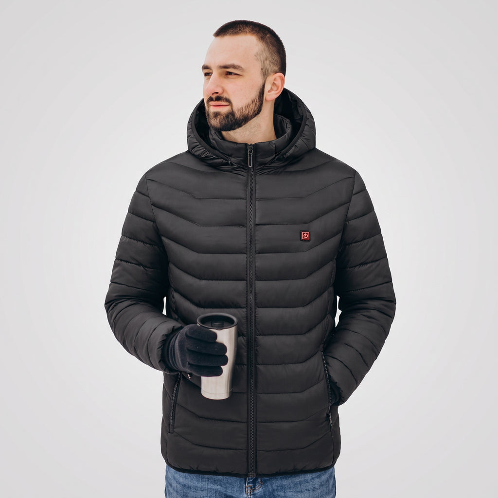 Doudoune chauffante à capuche homme et femme – 9 zones