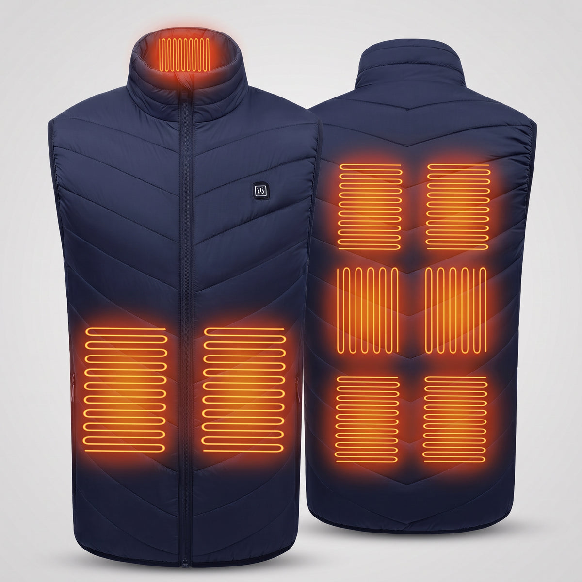 Doudoune sans manches chauffante homme et femme – 9 zones
