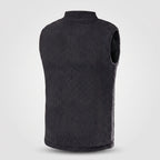 Gilet chauffant polaire homme – col montant, noir, gris ou vert