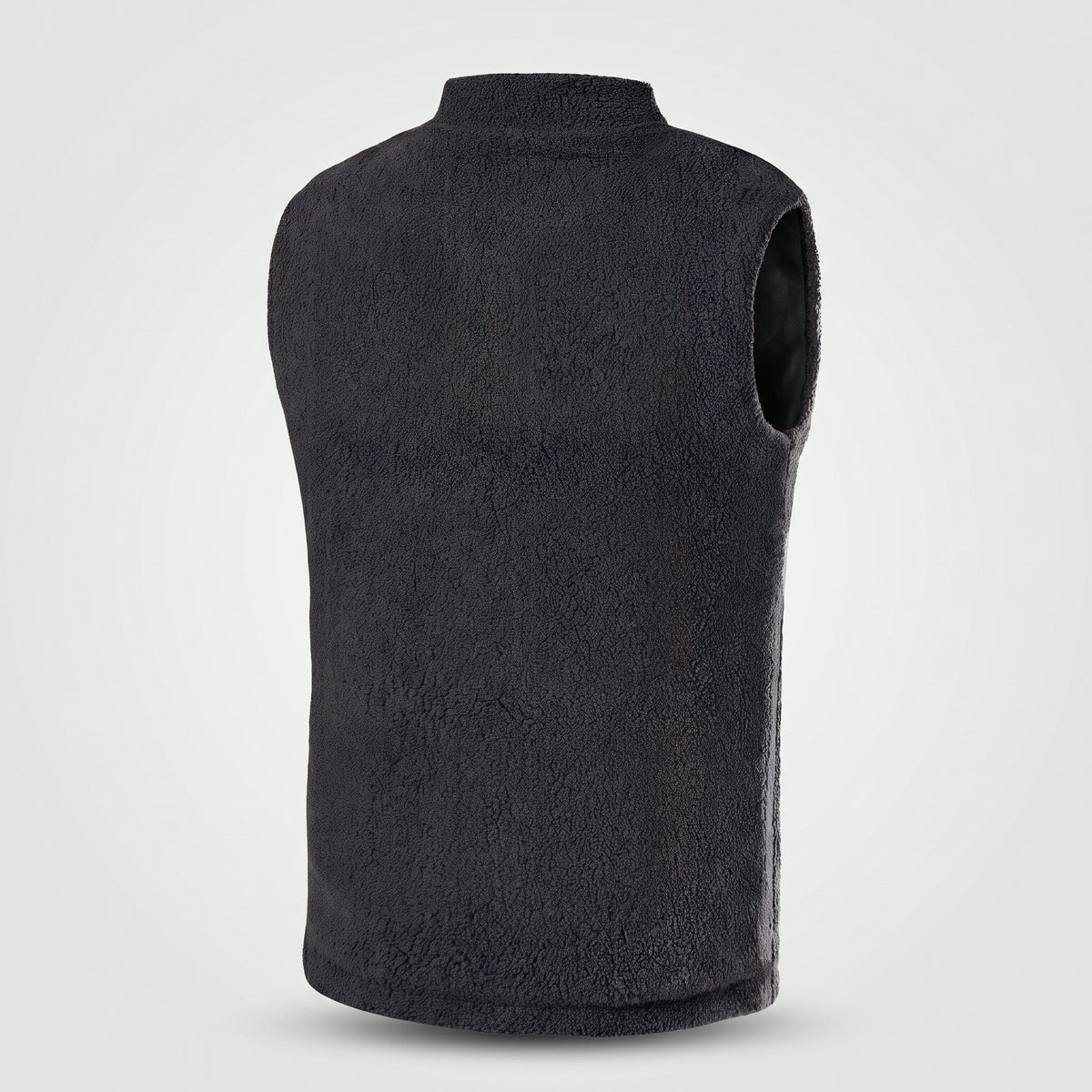 Gilet chauffant polaire homme – col montant, noir, gris ou vert