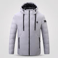 Veste chauffante à capuche homme et femme – doudoune 4 zones