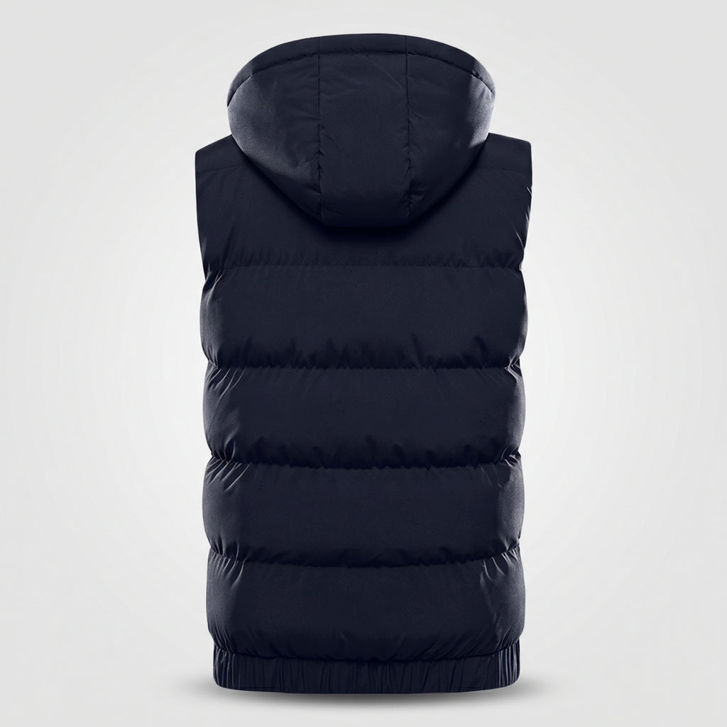 Gilet chauffant à capuche homme et femme – matelassé, 9 zones