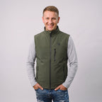 Gilet chauffant softshell homme et femme – col montant, 9 zones