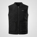 Gilet chauffant polaire homme – col montant, noir, gris ou vert