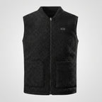 Gilet chauffant polaire homme – col montant, noir, gris ou vert