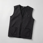 Gilet chauffant léger homme et femme – fin, col en V, 5 zones