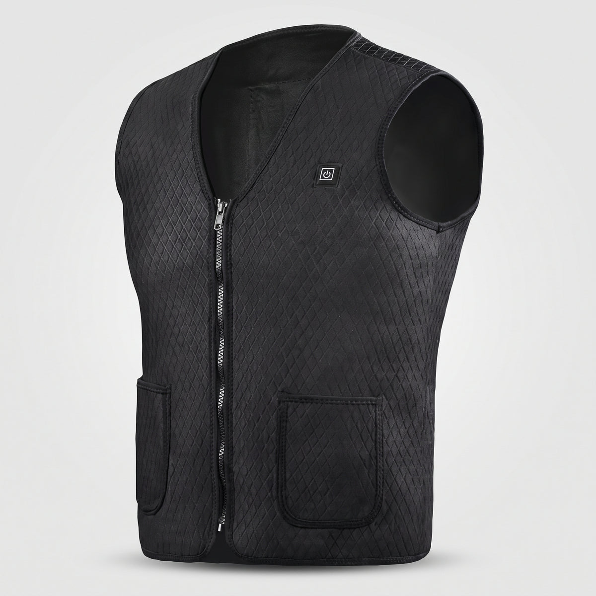 Gilet chauffant léger homme et femme – fin, col en V, 5 zones