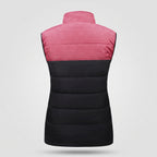 Doudoune sans manches chauffante femme – 9 zones, rose