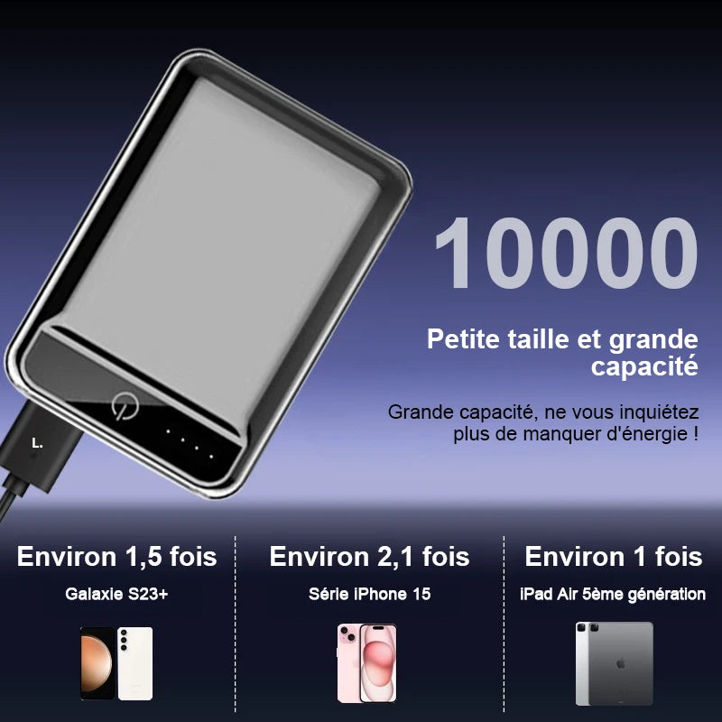 Batterie externe 10 000 mAh pour gilet et veste chauffants