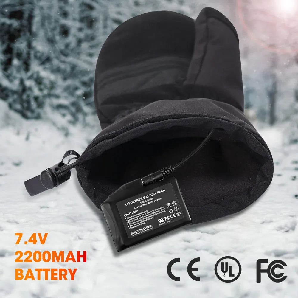 Gants de ski chauffants – batterie 7,4 V