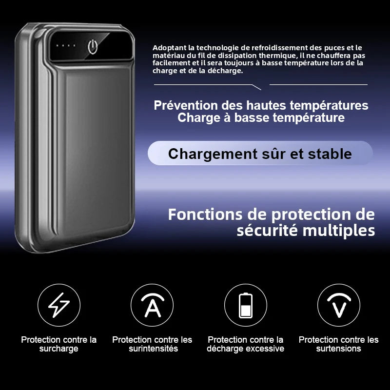 Batterie externe 10 000 mAh pour gilet et veste chauffants