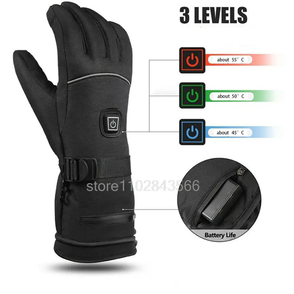 Gants chauffants en coton – boîtier au poignet