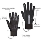 Gants chauffants USB tactiles – paume antidérapante