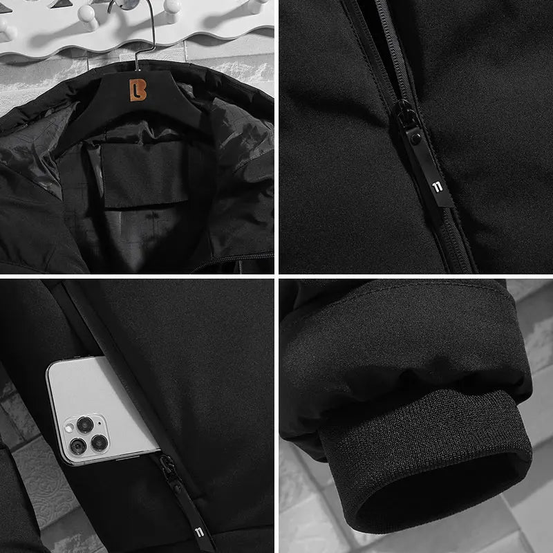 Veste chauffante à capuche homme et femme – doudoune 4 zones