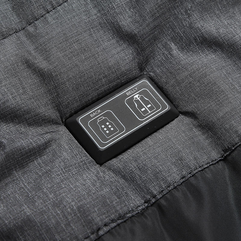 Doudoune sans manches chauffante homme – 9 zones, gris